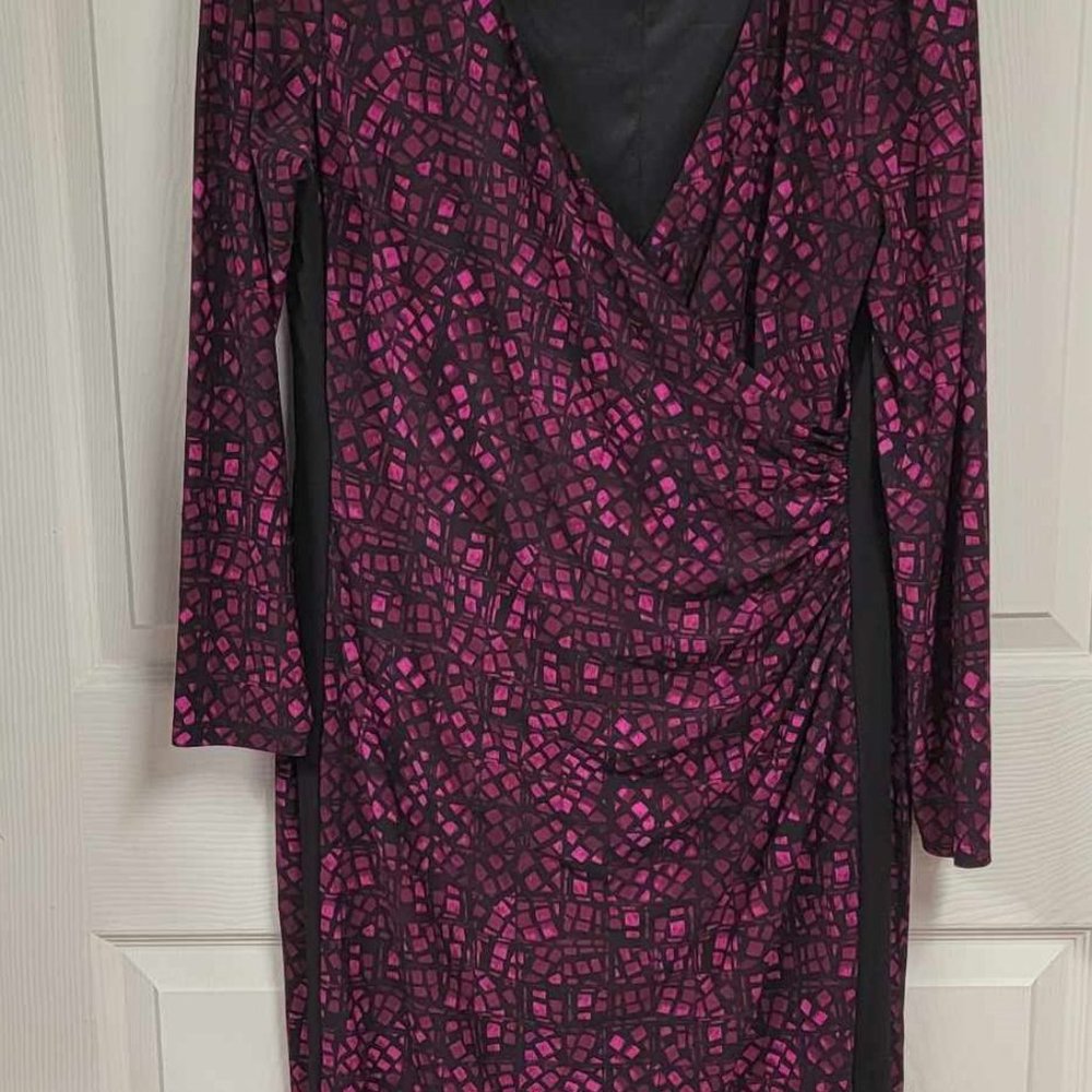CHAPS Pink & Black Dress
